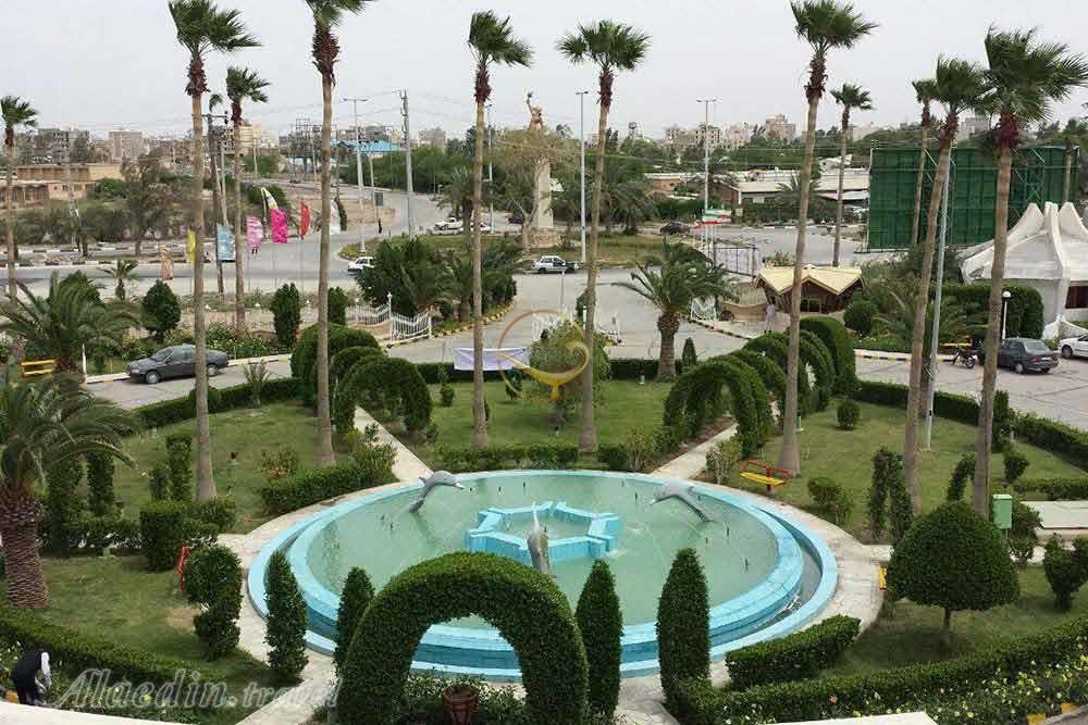 Yard of four star caravanserai Pars Hotel in Abadan| Alaedin Travel