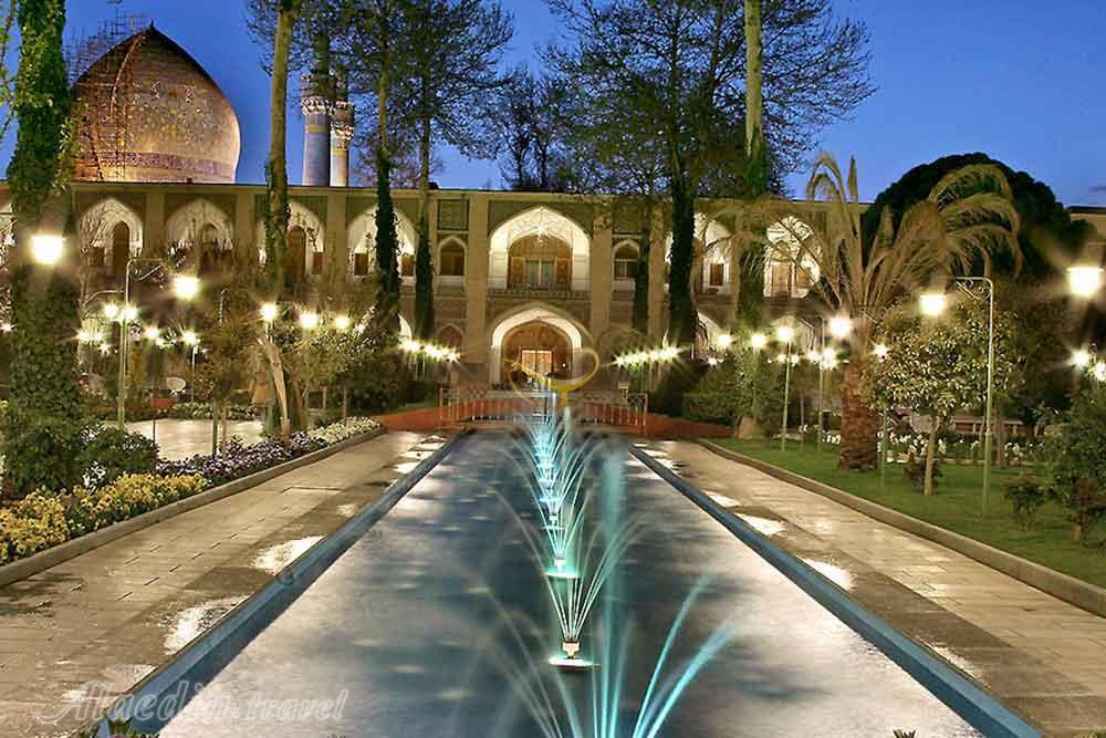 Yard of five star Abbasi Hotel in Isfahan| Alaedin Travel