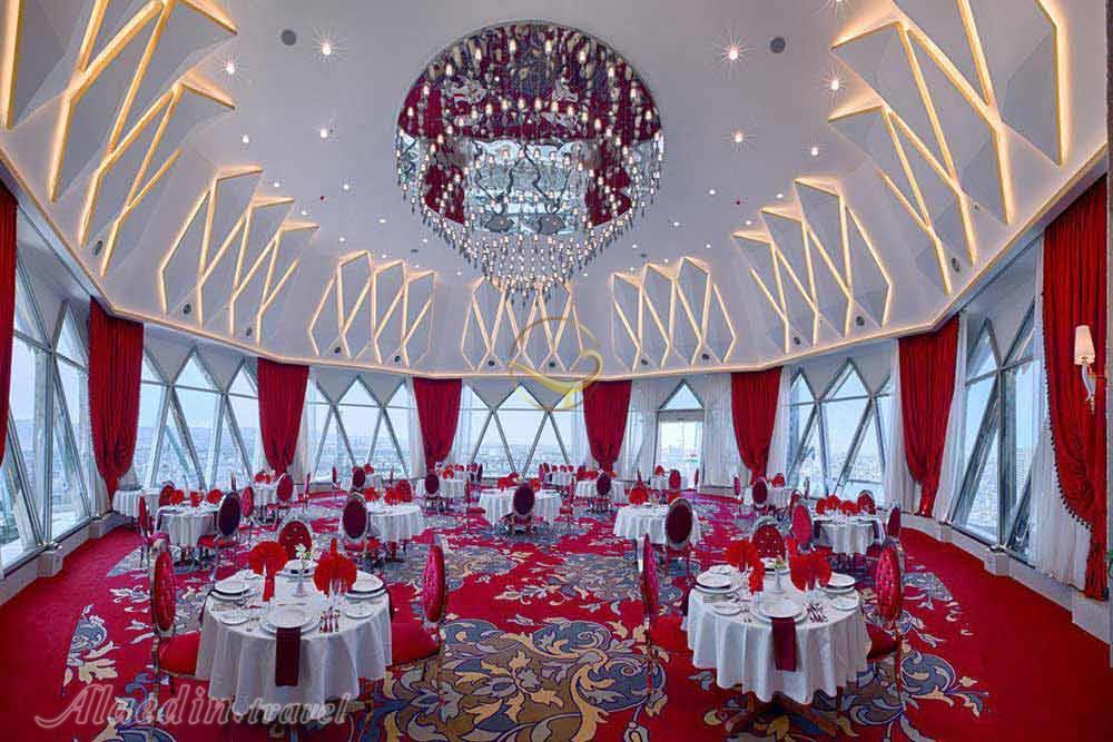 Revolving restaurant of five star Almas 2 Hotel in Mashhad| Alaedin Travel