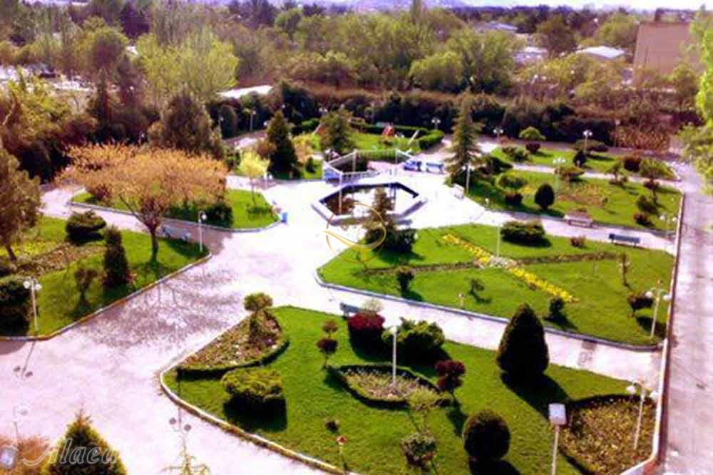 Yard of three star Golestan Hotel in Mashhad| Alaedin Travel