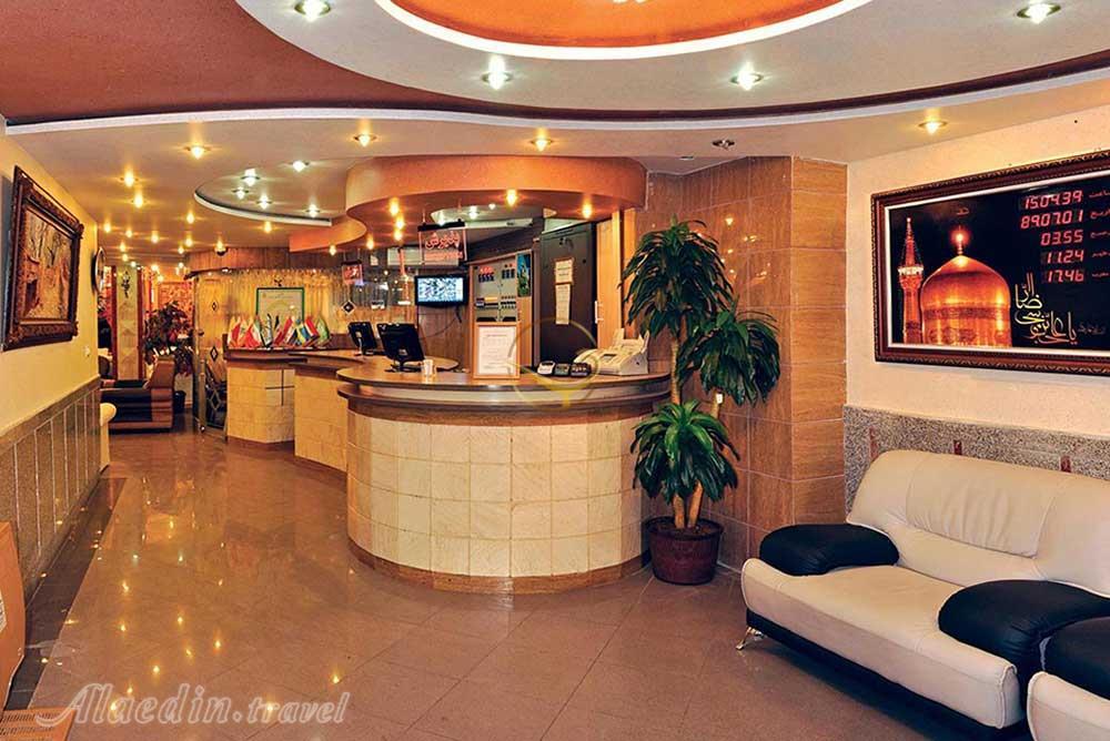 Reception of Mizban Apartment Hotel in Mashhad| Alaedin Travel