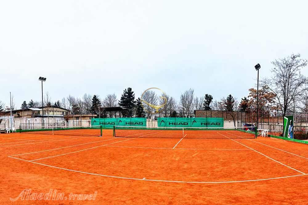 Tennis court of five star Pardisan Hotel in Mashhad| Alaedin Travel