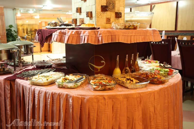 Buffet of three star Seebarg Hotel in Mashhad| Alaedin Travel