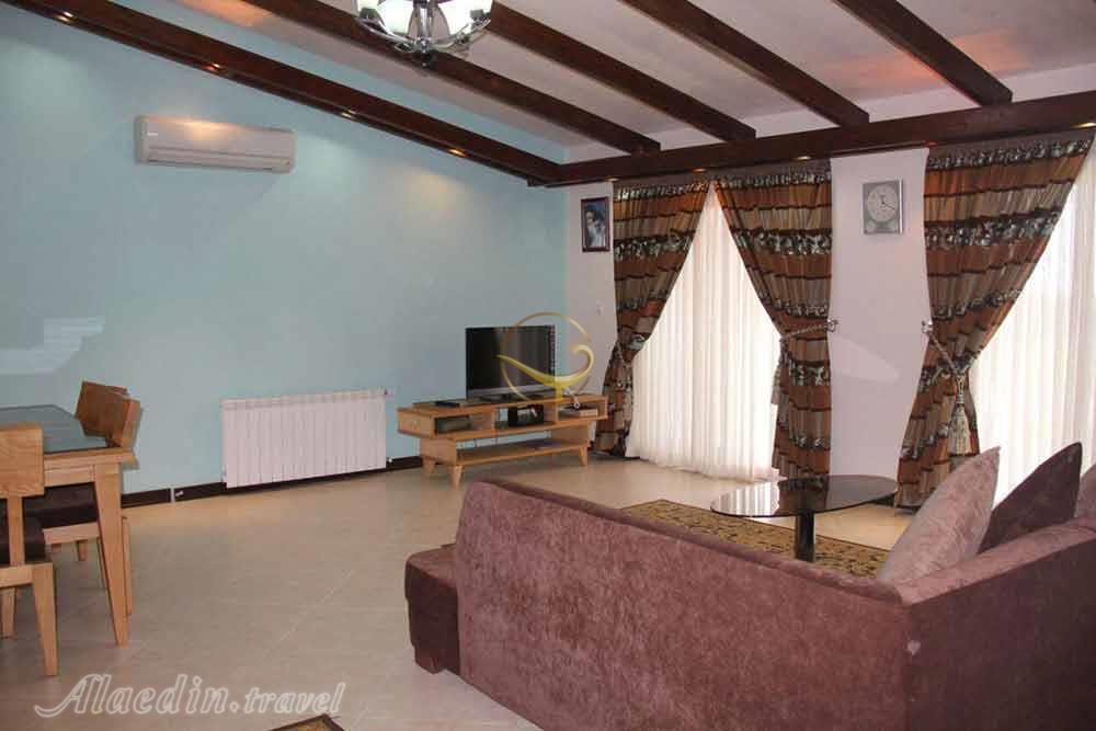 Living room of three star Ahuan Hotel in Ramsar| Alaedin Travel