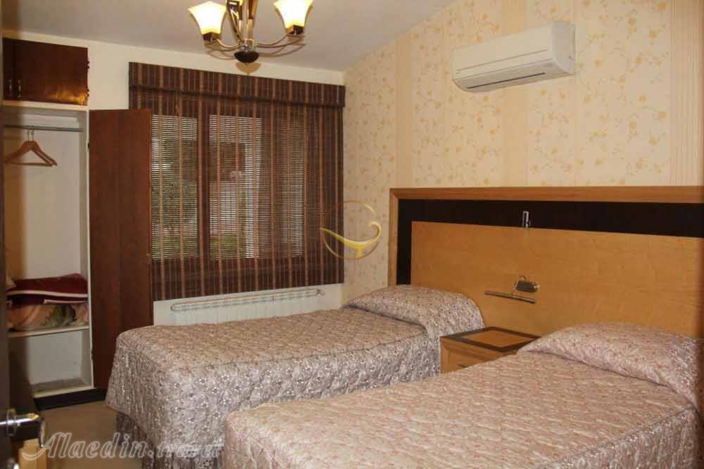 Twin room of three star Ahuan Hotel in Ramsar| Alaedin Travel