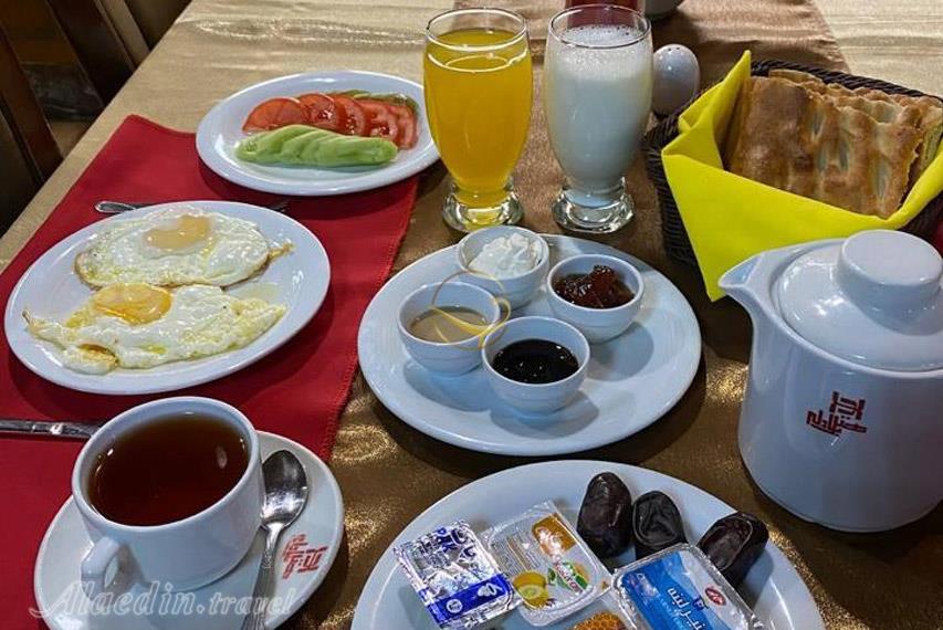 Breakfast of four star Badeleh Hotel in Sari| Alaedin Travel