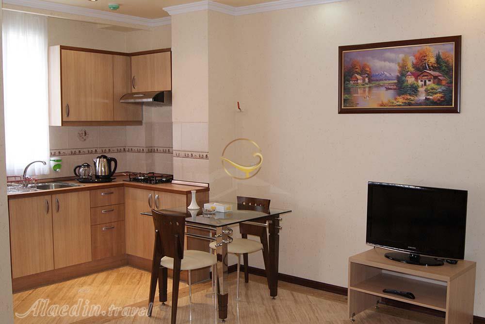 Kitchen of three star Mehregan Apartment Hotel in Tehran| Alaedin Travel