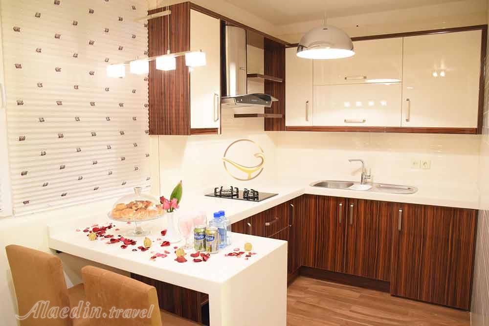 Kitchen of three star Venus Apartment Hotel in Tehran| Alaedin Travel