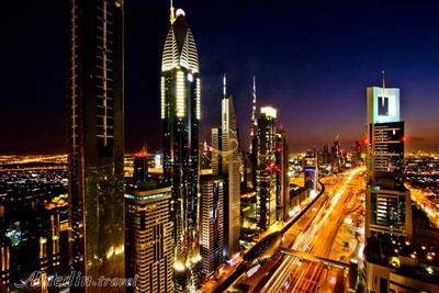 جاده شیخ زاید در دبی - امارات متحده عربی