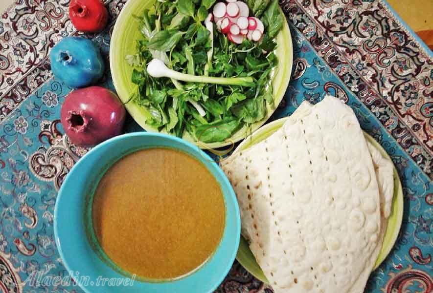 قاتق بنه غذای محلی کرمان