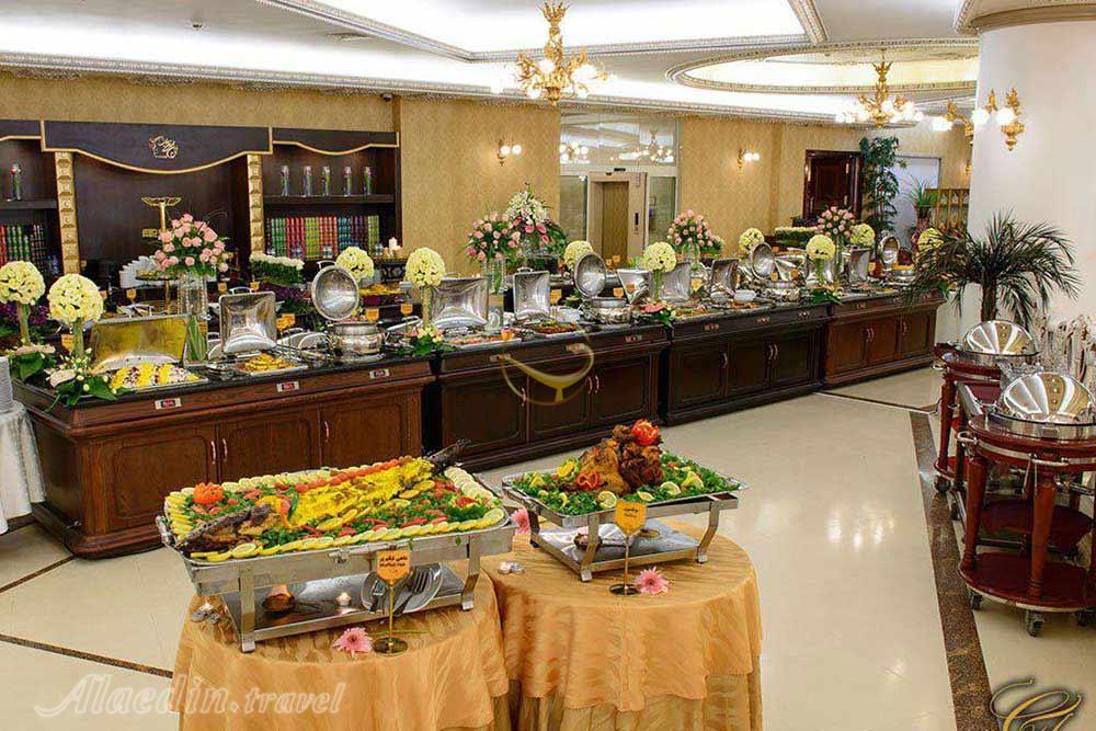 Restaurant of five star Ghasr Talaee International Hotel in Mashhad| Alaedin Travel